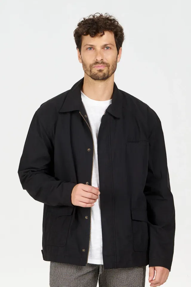 Komodo Rudy Jacke Schwarz aus Bio-Baumwolle Herren
