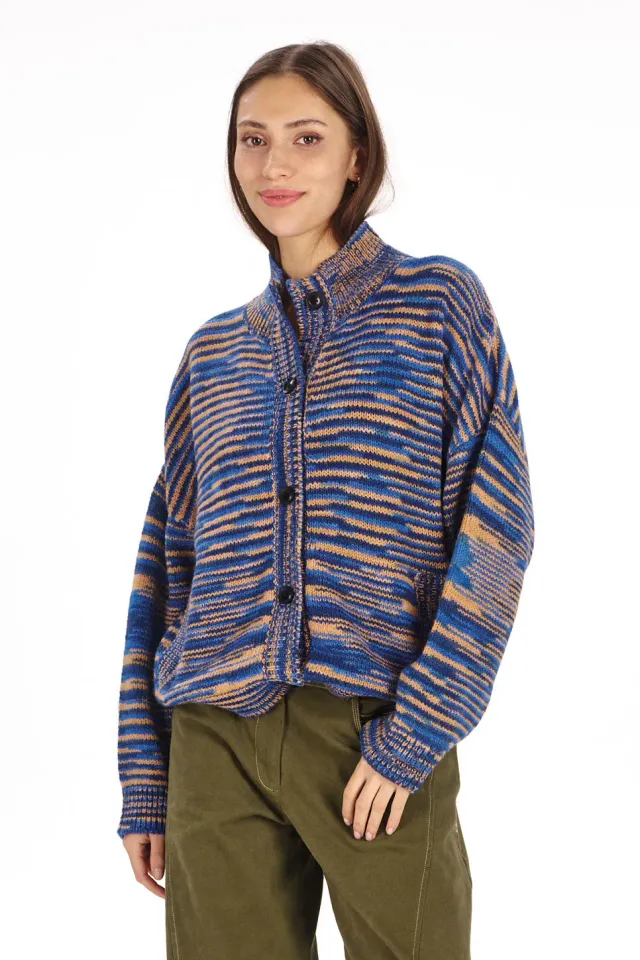 Komodo Clara Cardigan Strickjacke Blau Lammwolle