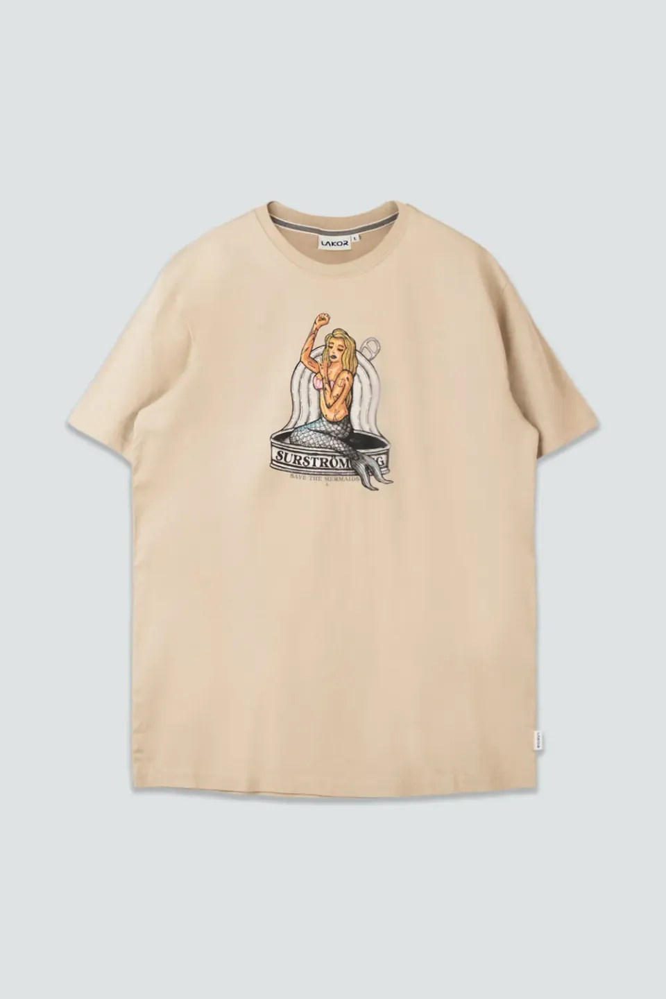 LAKOR Tinned Mermaid T-Shirt White Pepper Bio
