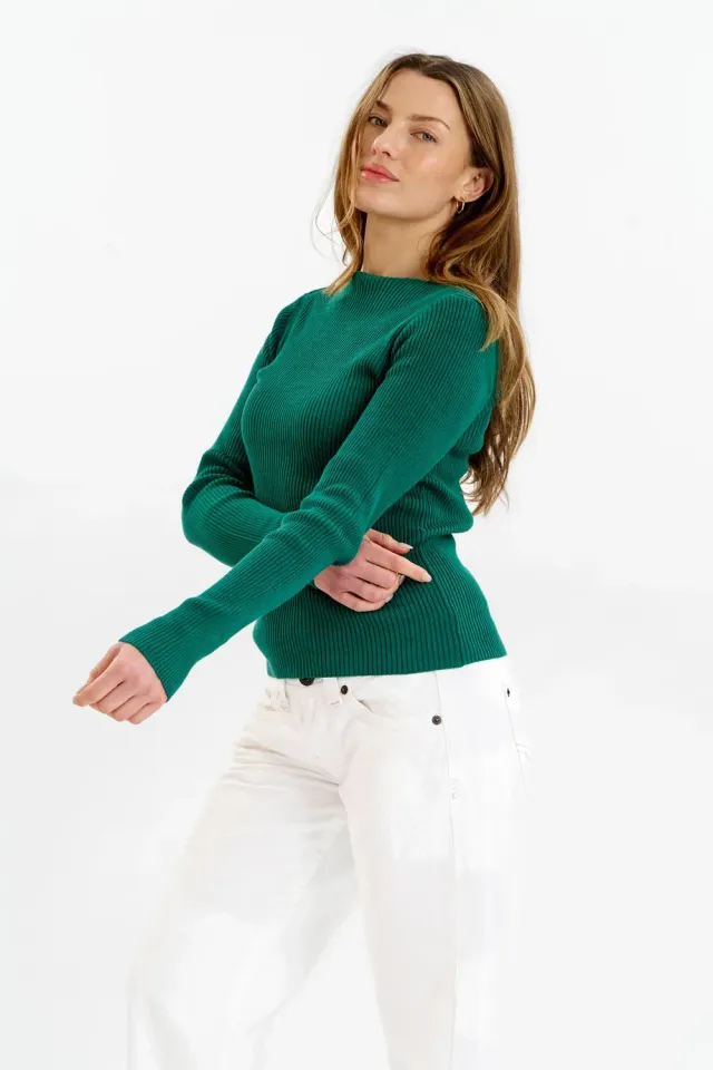 Komodo Wasabi Stricktop Grün Bio-Baumwolle Rippstrick