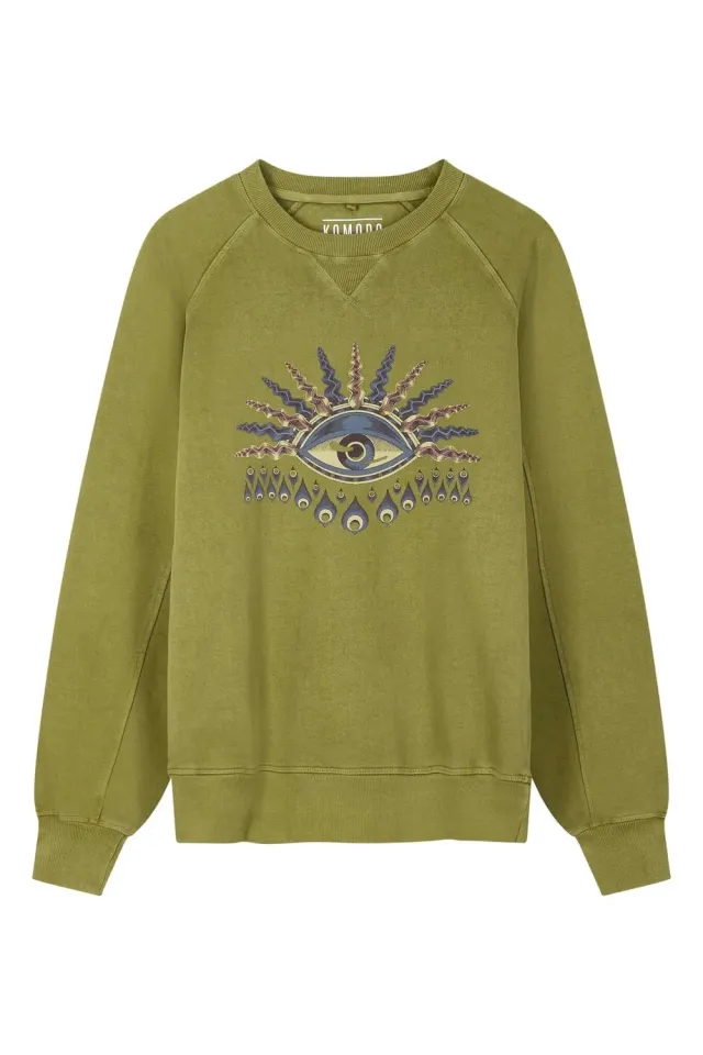 KOMODO ANTON Sweatshirt Olive Bio-Baumwolle