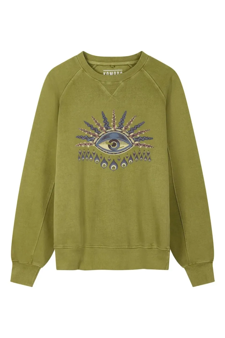 KOMODO ANTON Sweatshirt Olive Bio-Baumwolle