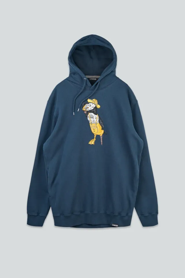LAKOR Sea Parrot Hoodie Blueberry Bio-Baumwolle