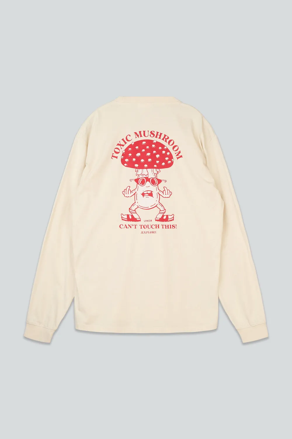 LAKOR Toxic Mushroom Boxfit LS T-Shirt Rainy Day Bio-Baumwolle