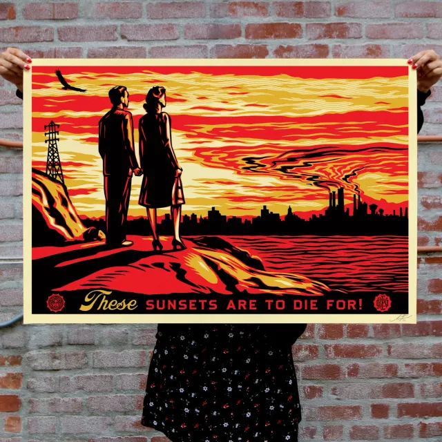 Obey These Sunsets Are To Die For Kunstdruck signiert 61x91 cm