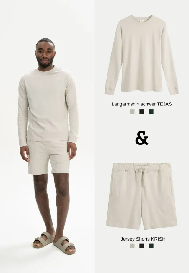 MELA TEJAS KRISH Set Langarmshirt Shorts Baumwolle