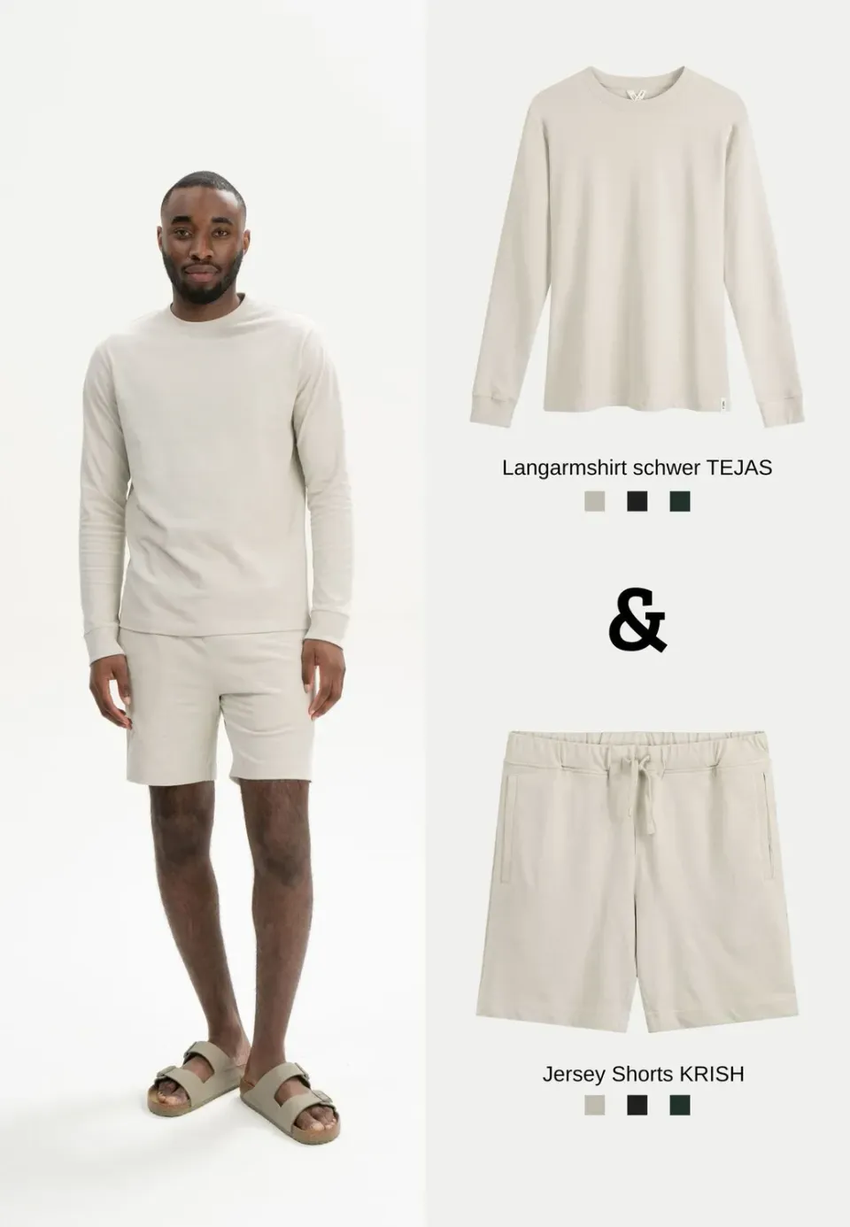 MELA TEJAS KRISH Set Langarmshirt Shorts Baumwolle