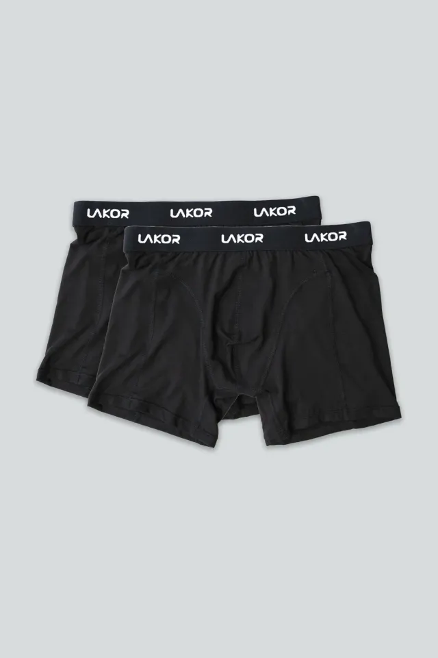 LAKOR Bamboo Boxers Black 2er-Pack Bambus