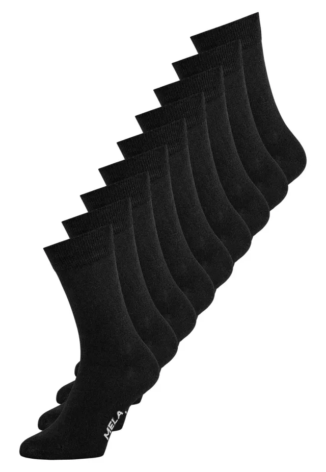MELA Socken 10er Pack schwarz 39-42 Baumwolle