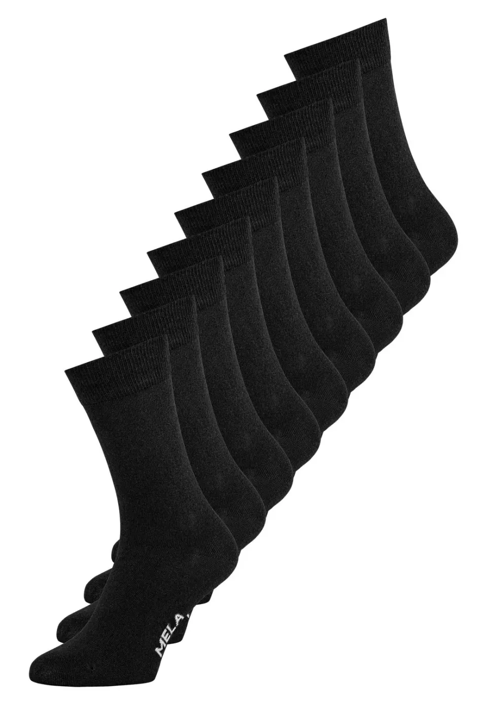 MELA Socken 10er Pack schwarz 39-42 Baumwolle