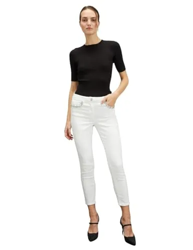 Motivi Skinny-Jeans Schmucksteine Jeans blau Stretch