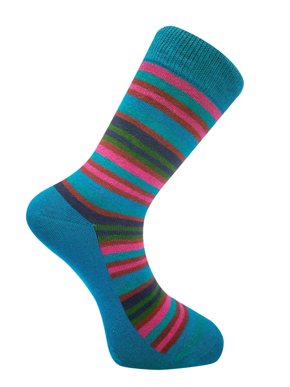 Komodo Stripe Socken Blau Bio-Baumwolle 3 Größen