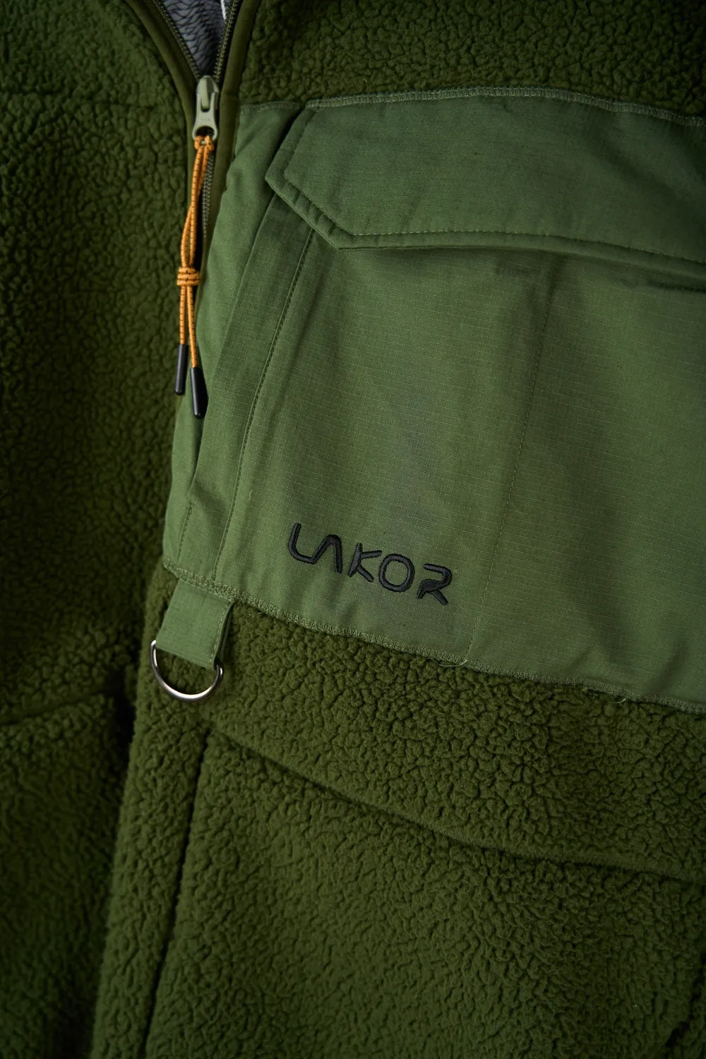 LAKOR Bear Sherpa Jacke Rifle Green Fleece