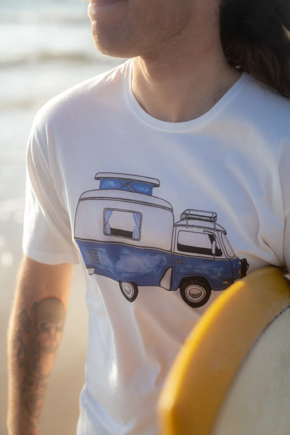 LAKOR Ocean Camper T-Shirt Star White Biobaumwolle