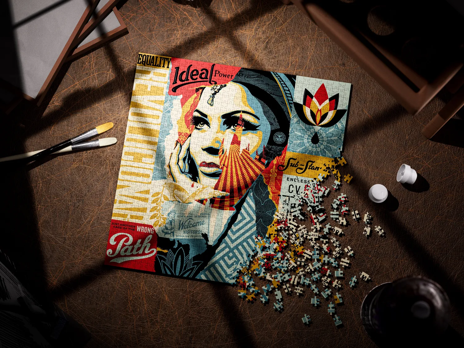 Obey Jigsaw Puzzle 1000 Teile bunt signierte Box