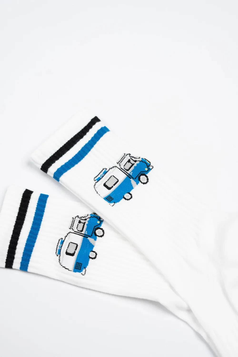 LAKOR Ocean Camper Socken Weiß aus Bio-Baumwolle