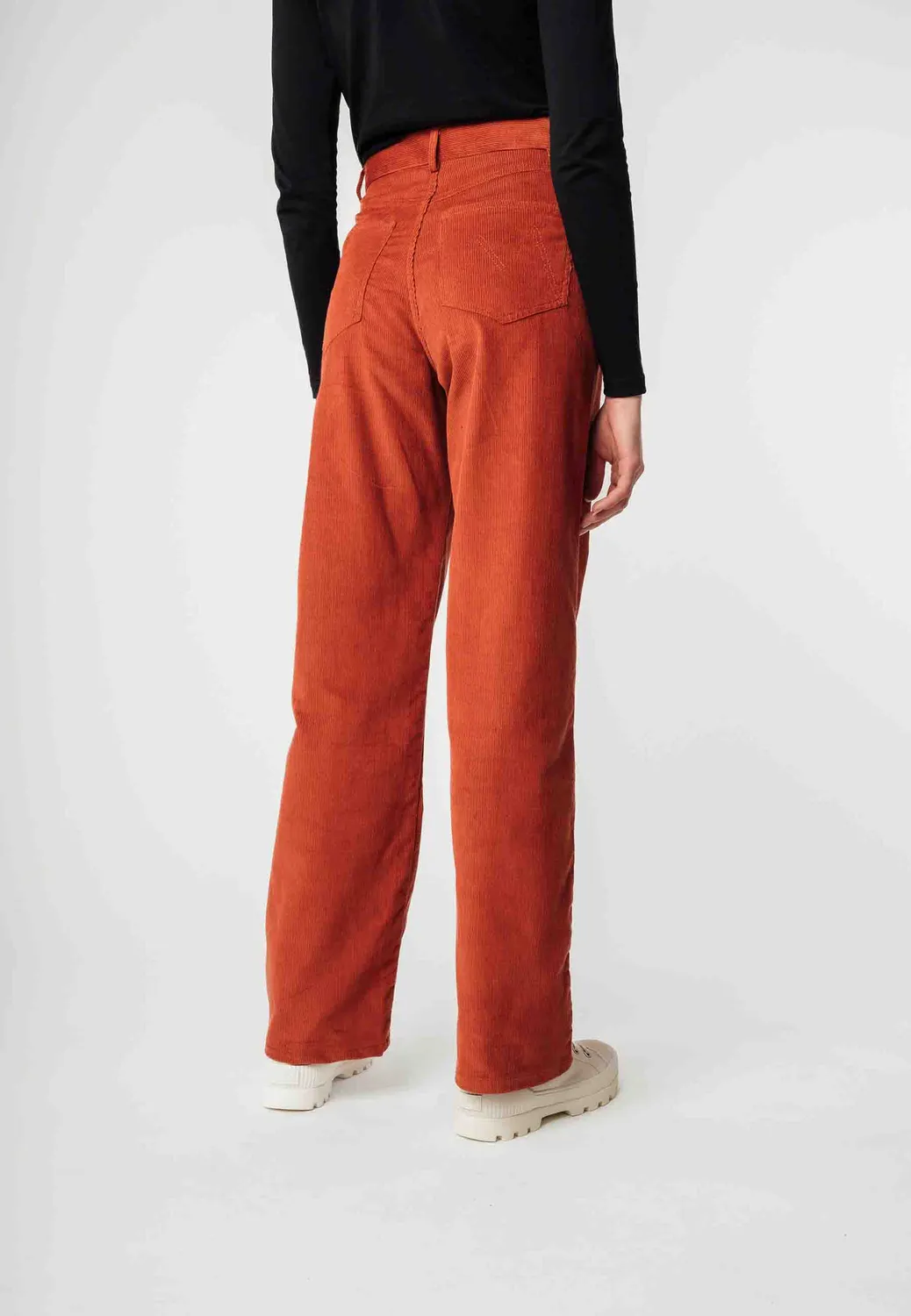 MELA OORJA Cord Hose hoher Bund weites Bein