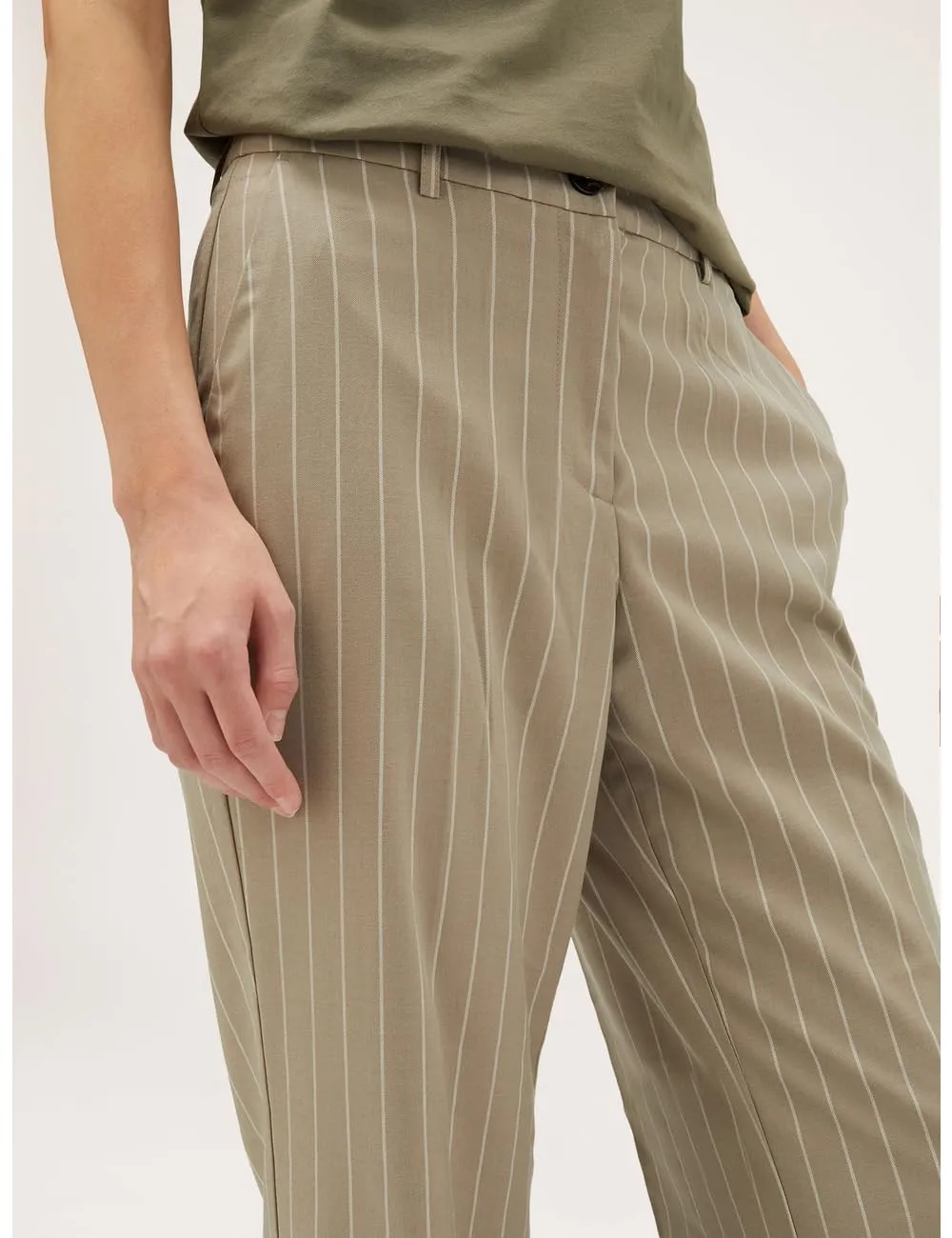 Motivi Kick-Flare-Hose Nadelstreifen-Hose mit Aufschlag