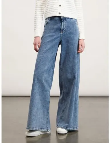 Motivi Palazzo-Jeans Denim mittelblau Five-Pocket