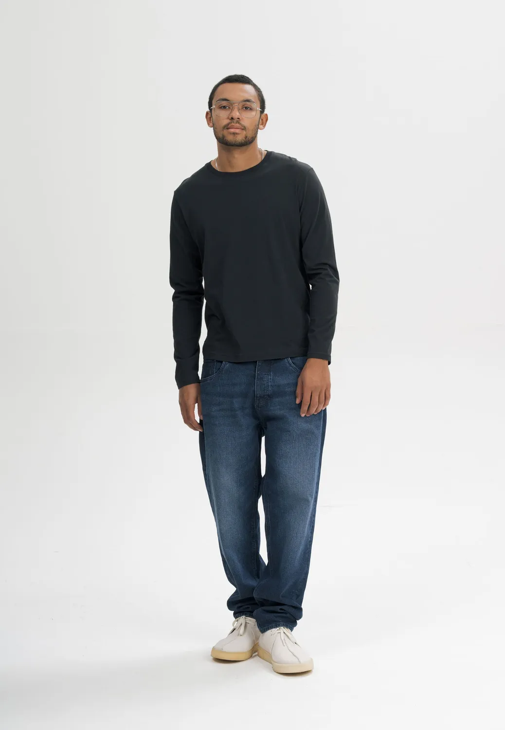 MELA JERIN Langarmshirt schwarz Gr. M Bio-Baumwolle