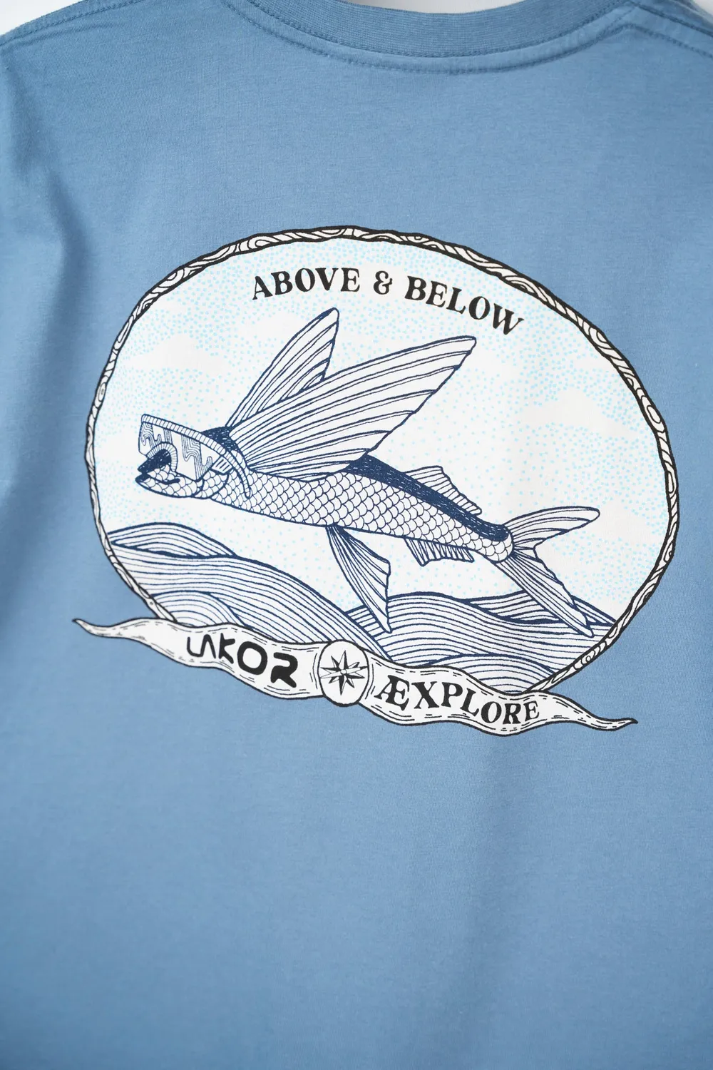LAKOR Above and Below Back T-Shirt Bering Sea Bio-Baumwolle