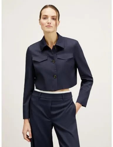Motivi Cropped-Jacke Patten Canvas Kontrastfutter
