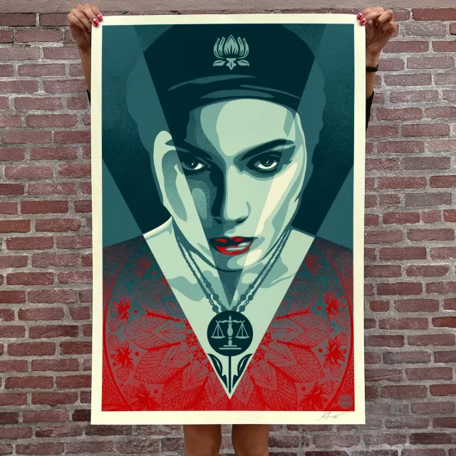 Obey Justice Woman Kunstdruck 91x61 cm signiert