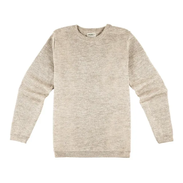Langbrett Grobstrick Pullover schwarz M Bio-Schurwolle