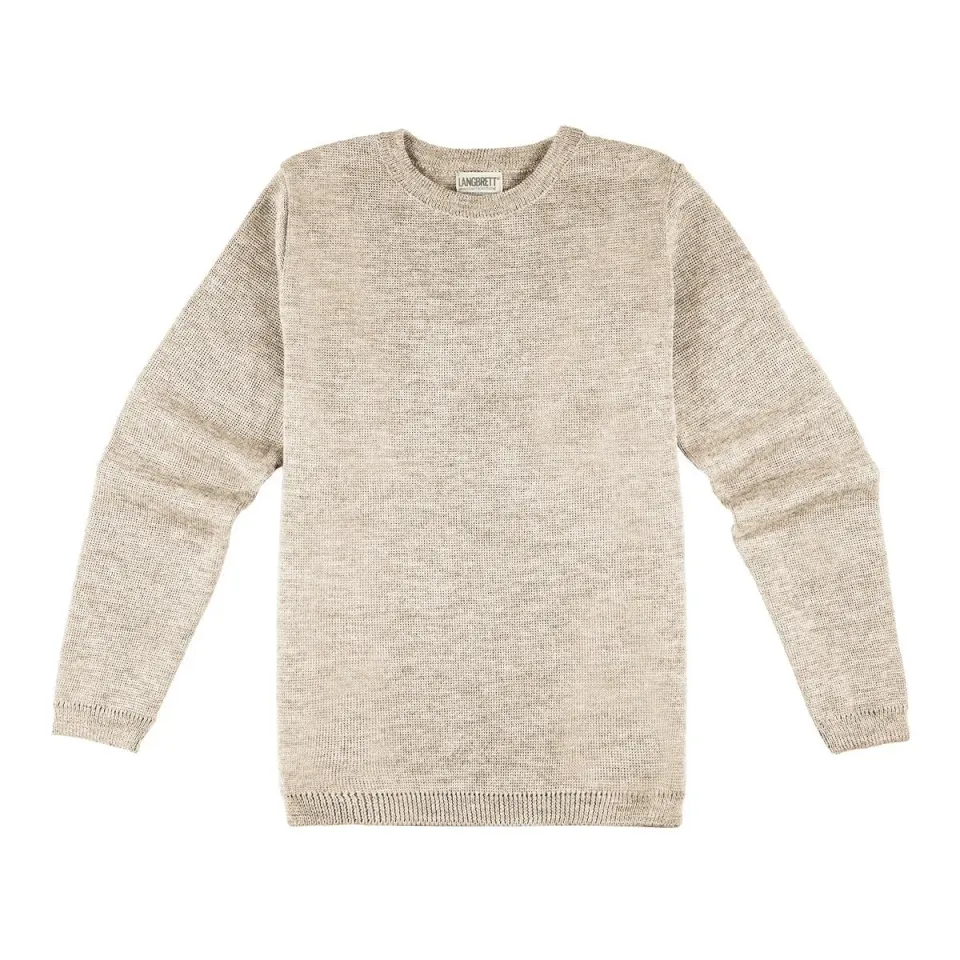 Langbrett Grobstrick Pullover schwarz M Bio-Schurwolle