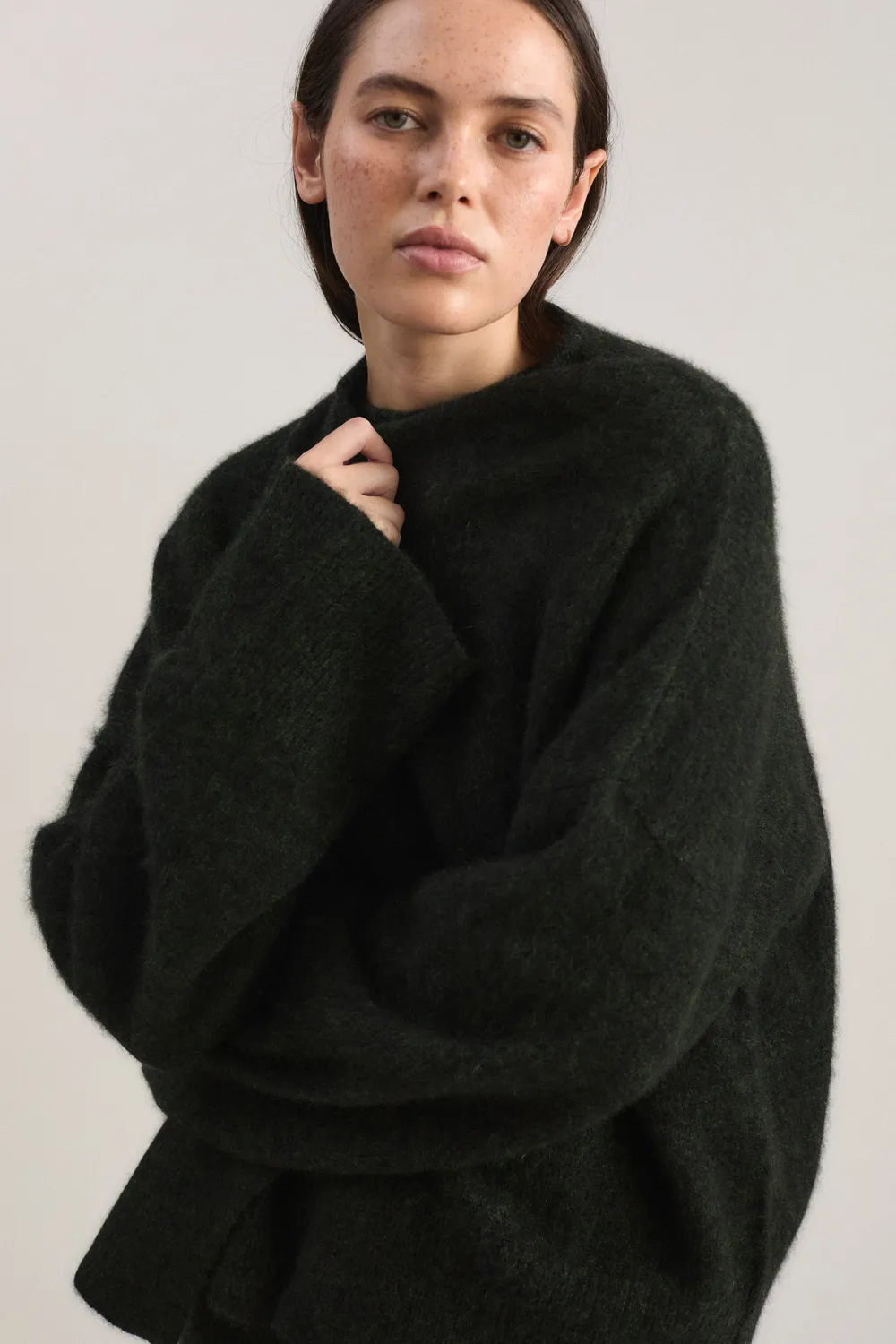 Oyuna Sona Cardigan Pine Jet Strickjacke Kaschmir-Seide