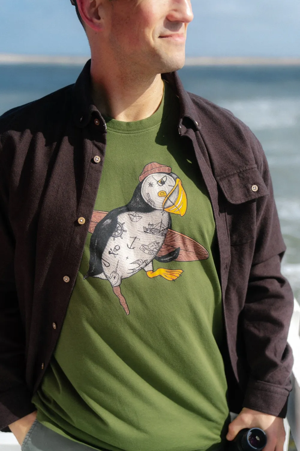 LAKOR Sea Parrot Surf T-Shirt Rifle Green Bio-Baumwolle