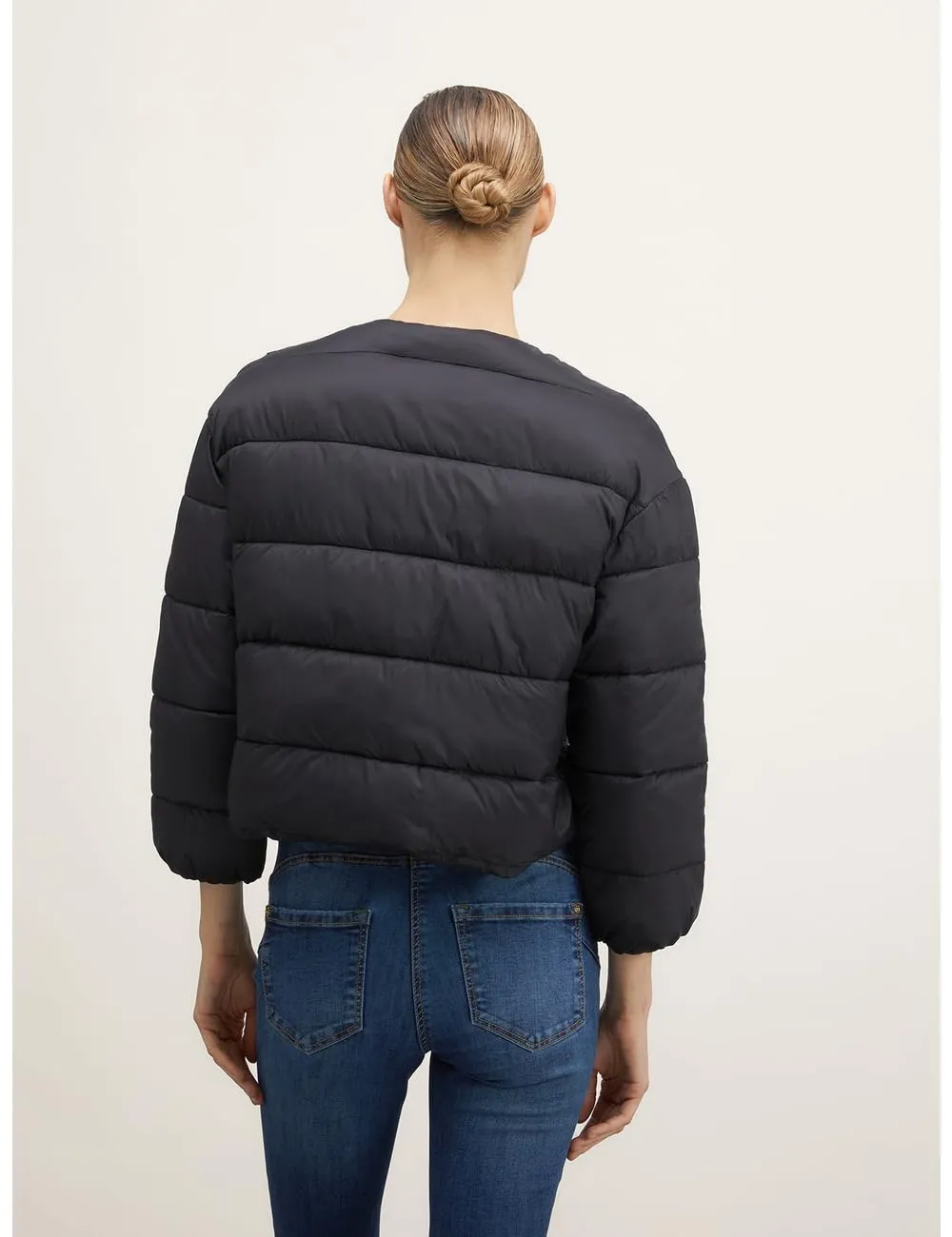 Motivi wattierte Bomberjacke mit Gürtel Polyamid