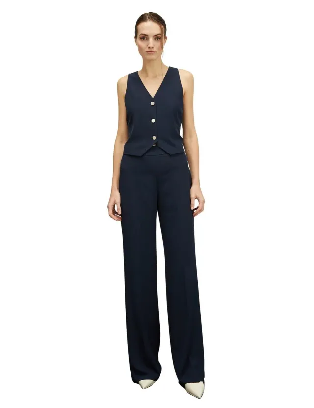 Motivi Palazzo-Hose weit Damen Stretch weich fallend