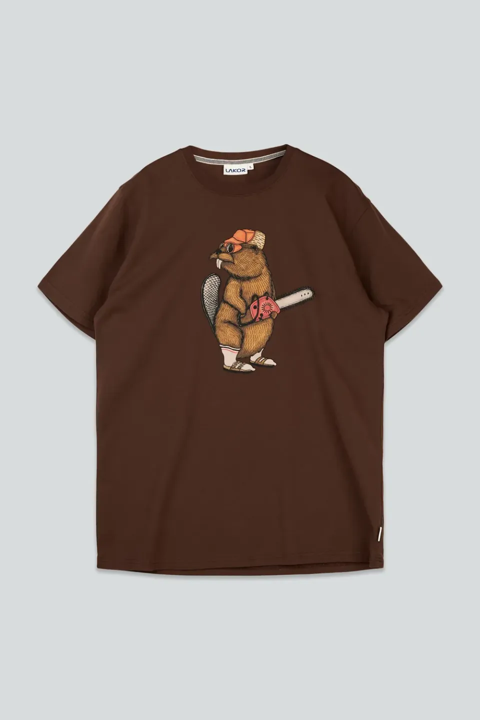 LAKOR Lazy Lumber T-Shirt Chicory Coffee Bio-Baumwolle