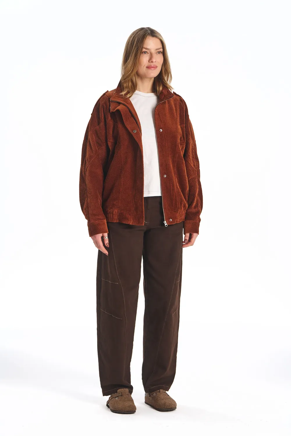 Komodo Hattie Jacke Chestnut Bio-Baumwoll Cord