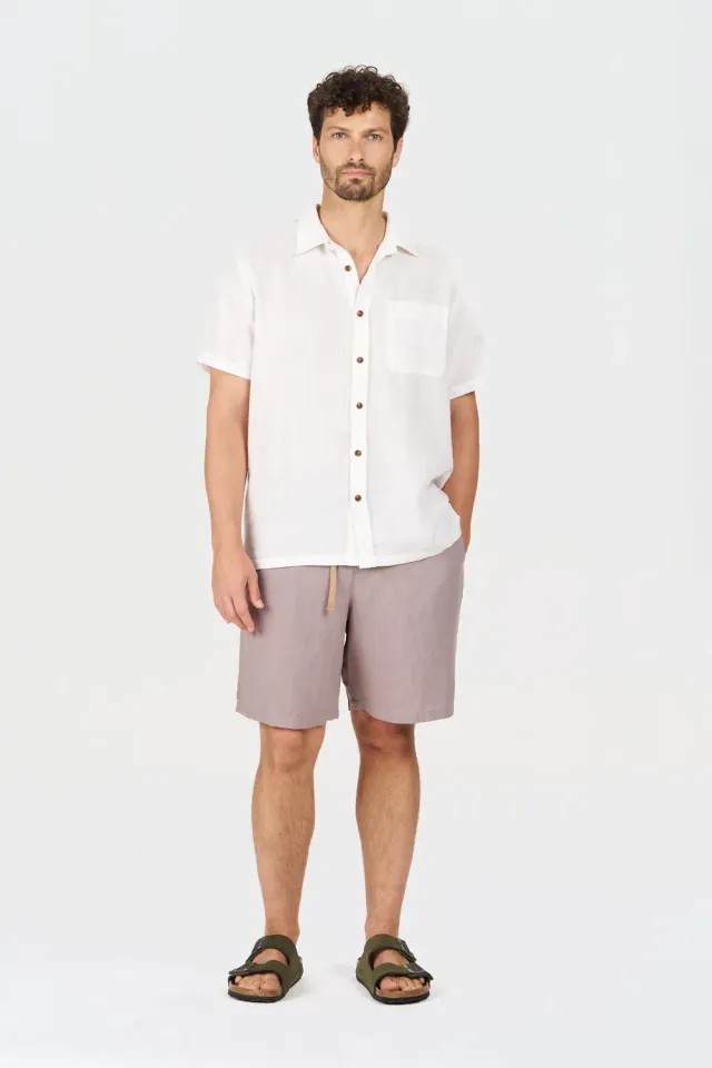 Komodo Jerry Shorts Camel Tencel-Leinen