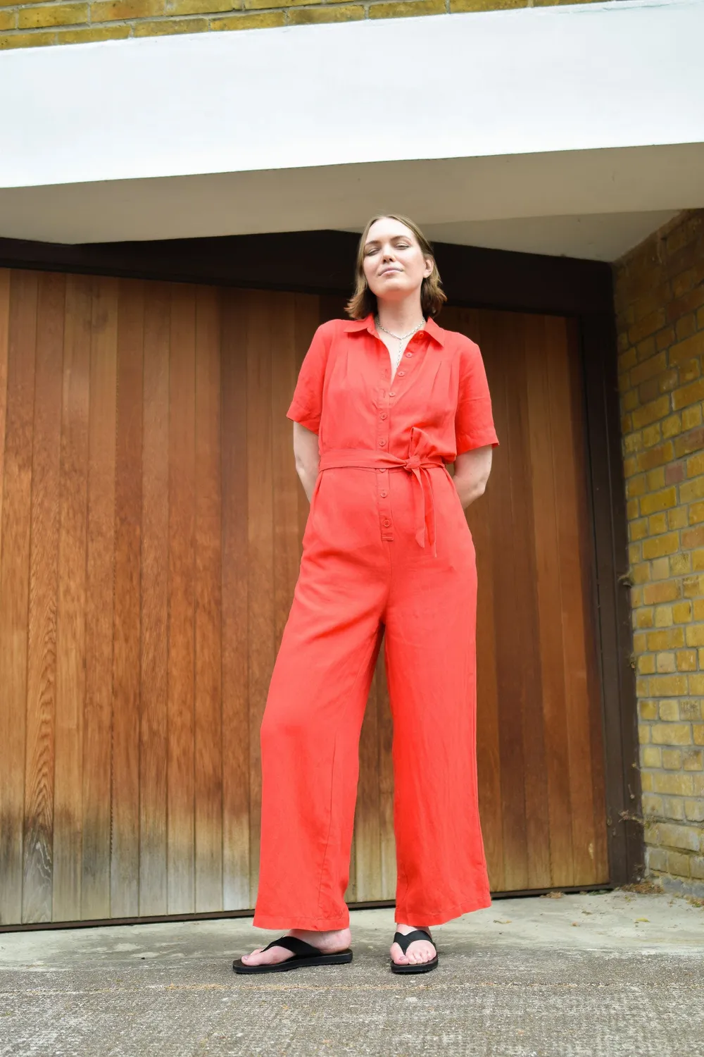 KOMODO AMARIE Jumpsuit Coral Tencel Damen Gr.38
