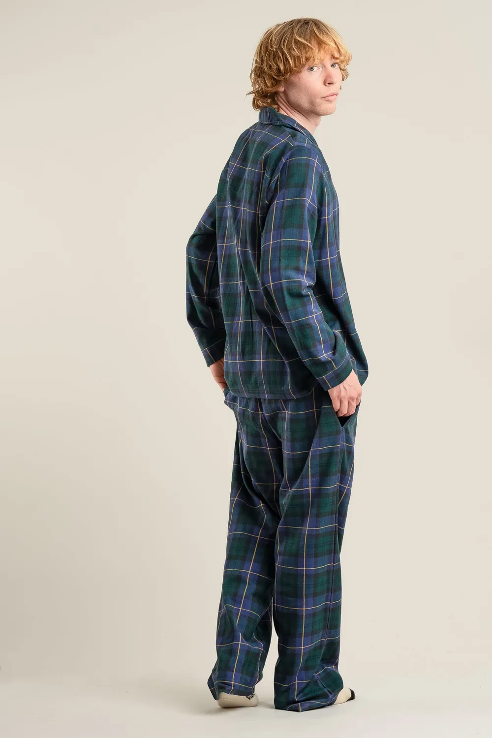 KOMODO Jim Jam Pyjama Set Black Watch Bio-Baumwolle