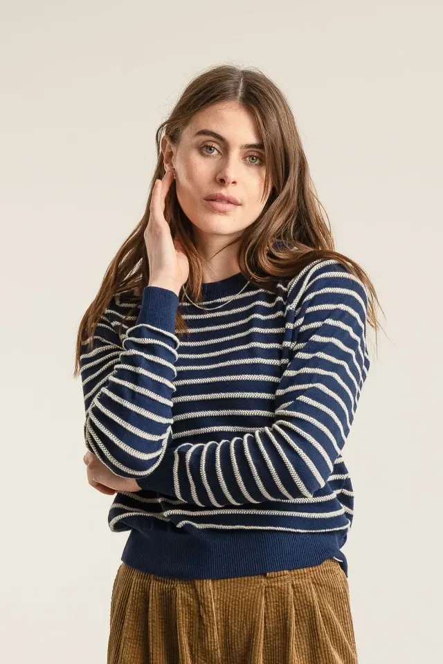 Komodo Alma Pullover Navy Damen Bio-Baumwolle