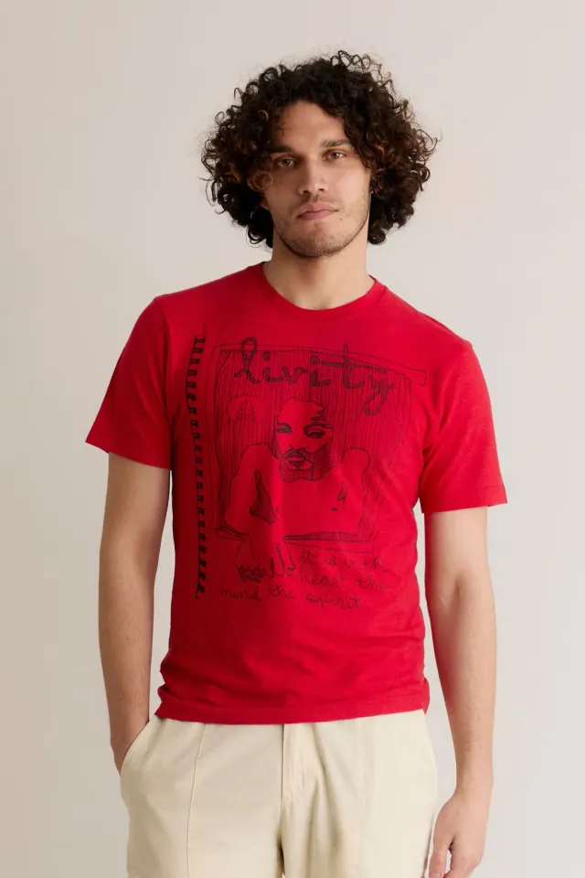 Komodo Spirit T-Shirt Rot Herren Hanf
