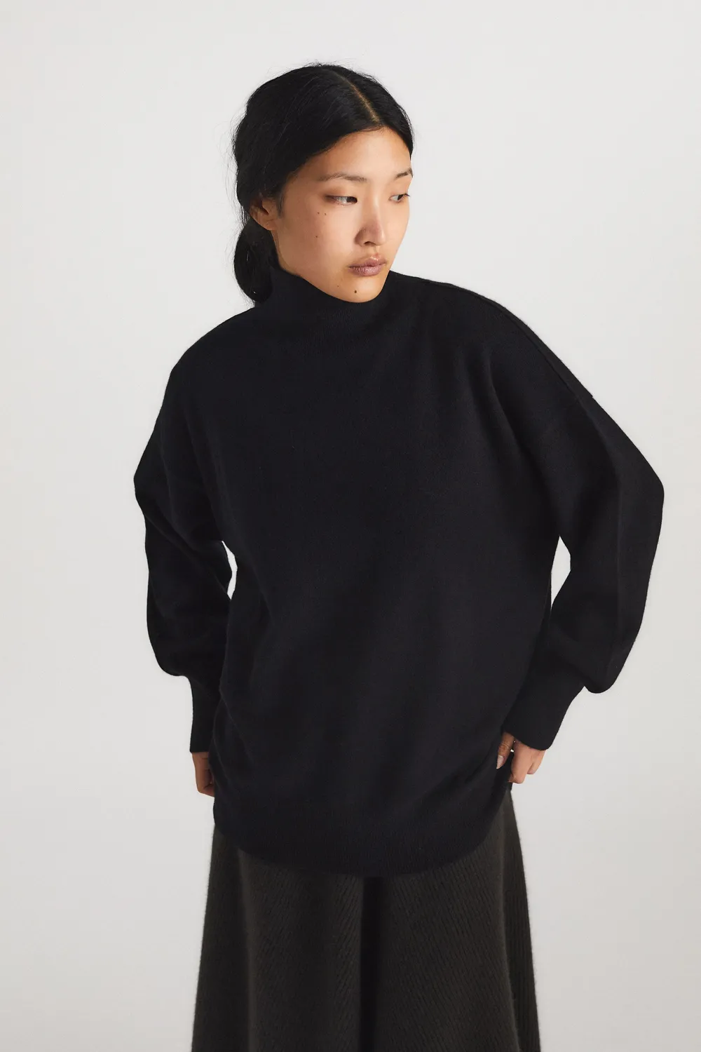 Oyuna Kotto Pullover Schwarz Rollkragen S-L