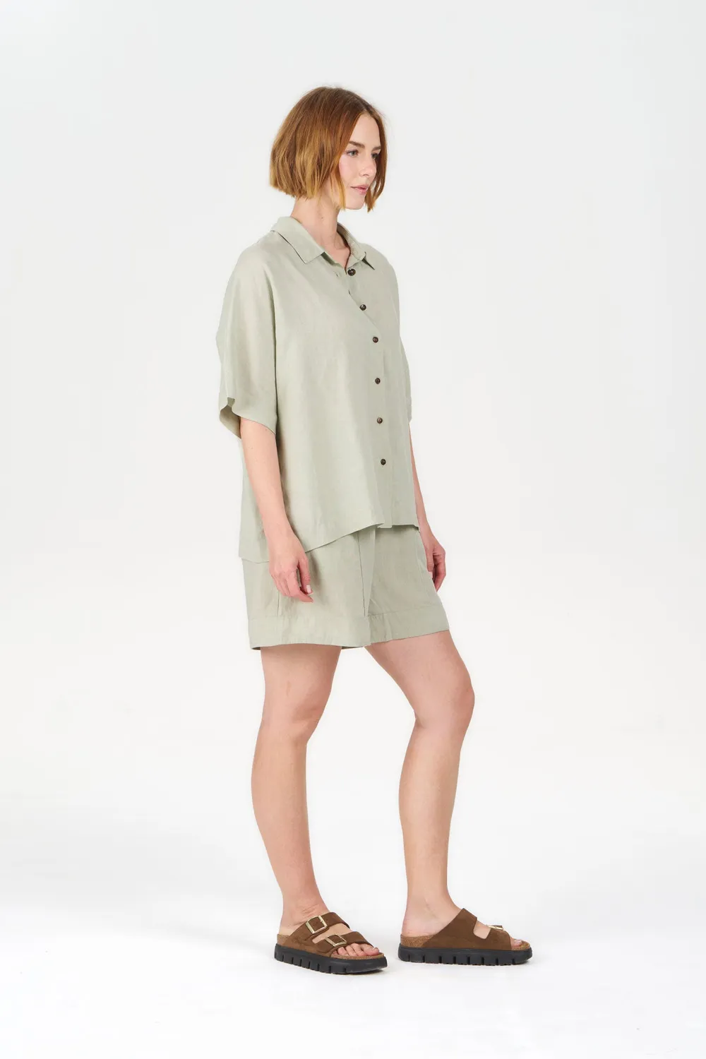 Komodo Kygo Shorts Sage Tencel-Leinen