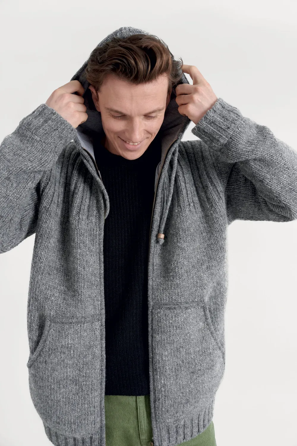 Komodo Emu Wolljacke mit Kapuze Grau