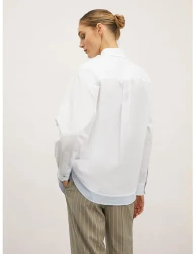 Motivi Oversize Hemdbluse Popeline verdeckte Leiste