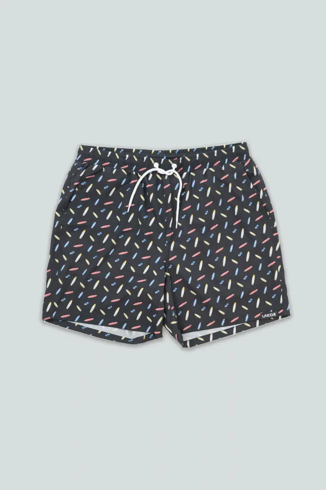 LAKOR Surfboard Moonless Night Badeshorts schwarz recycelt