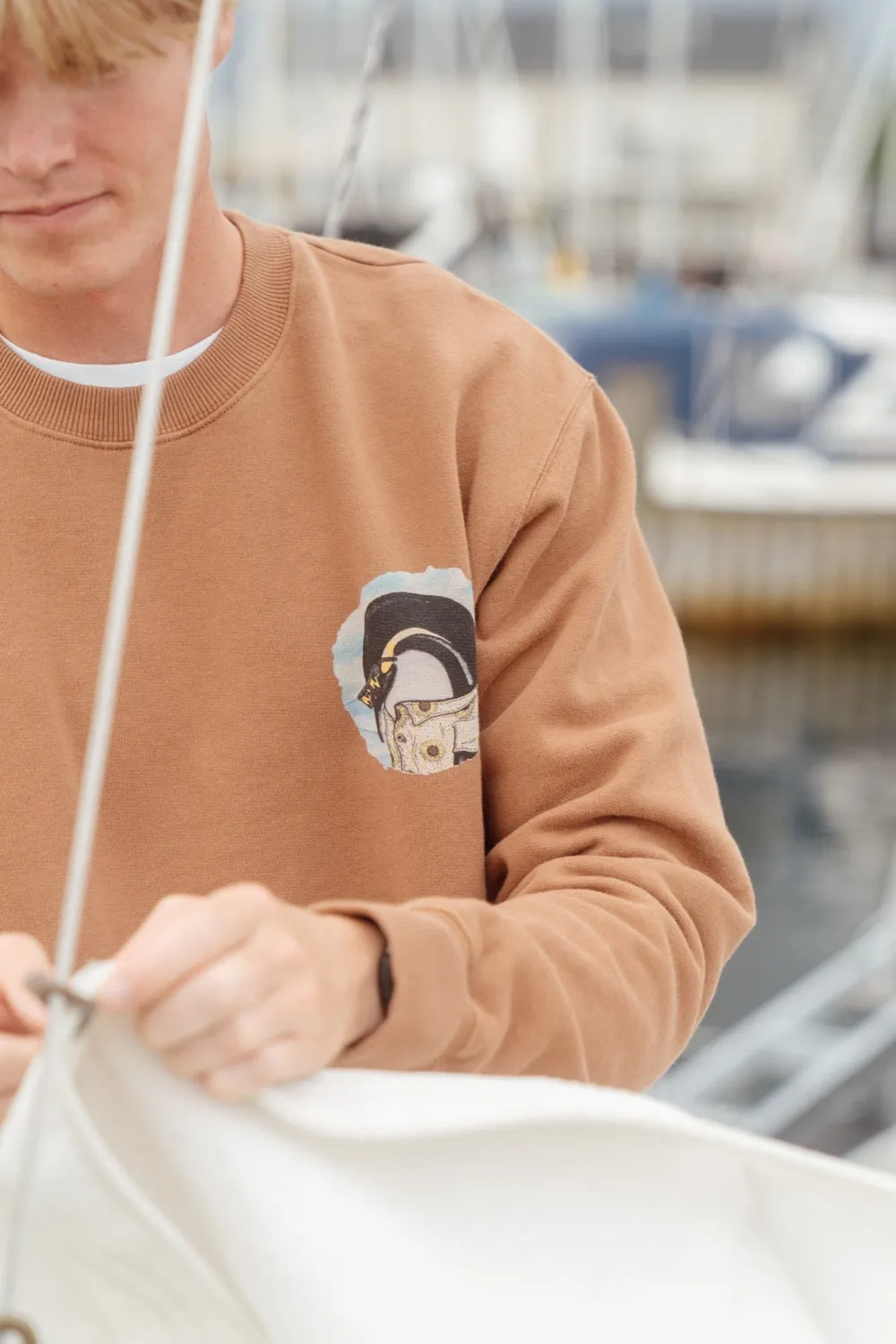 LAKOR Pool Party Penguin Sweatshirt Partridge Bio-Baumwolle