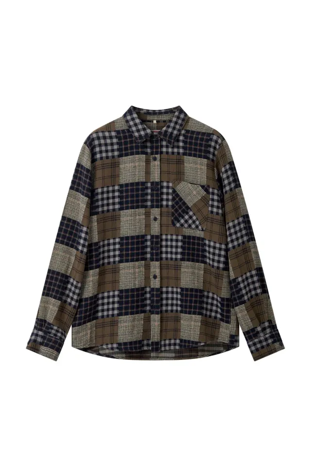 Komodo Santi Overshirt Karo aus Bio-Flanell