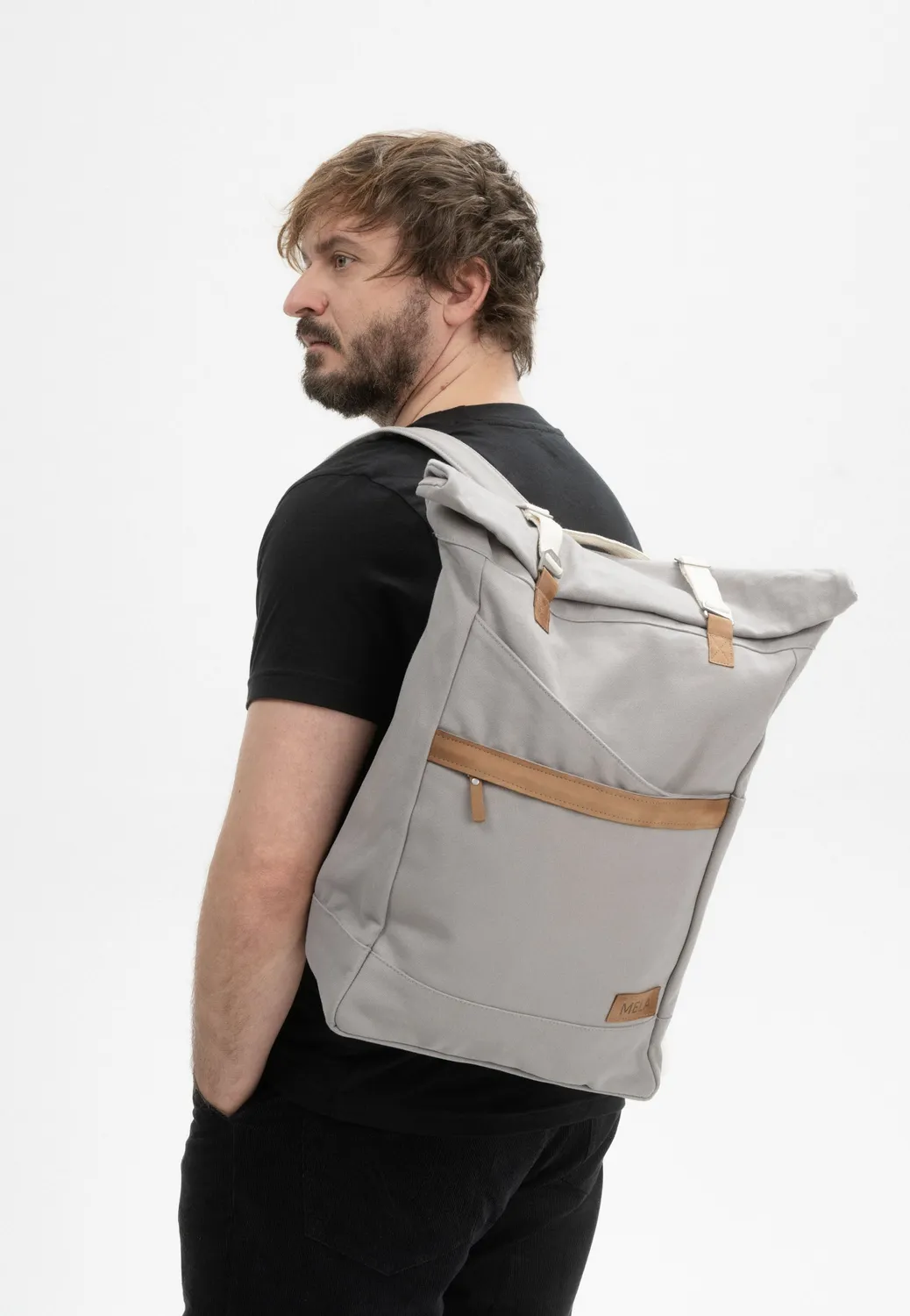 MELA ansvar I Rucksack schwarz Canvas 14 Liter