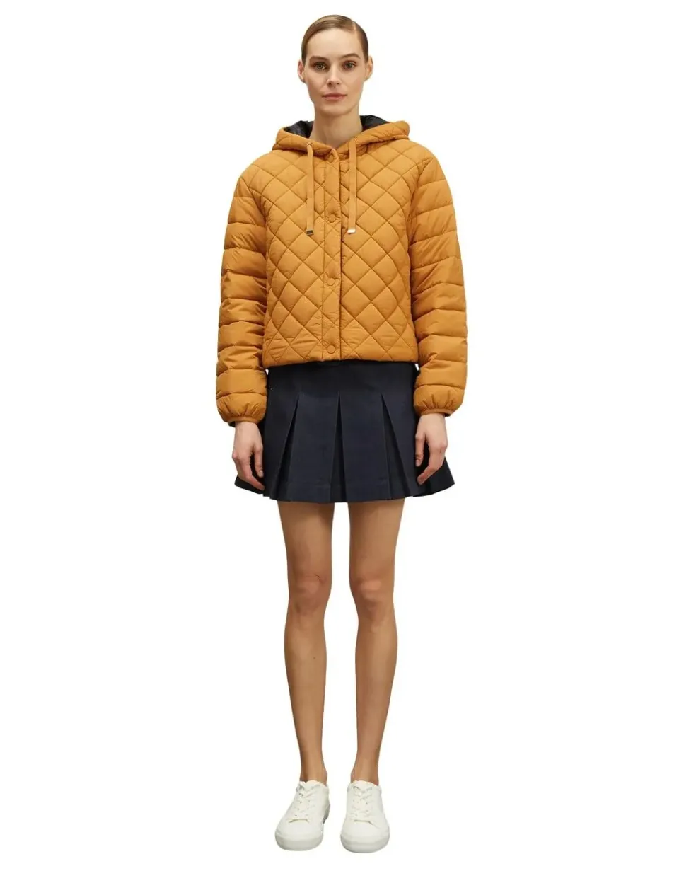Motivi Kurze Daunenjacke Kapuze Steppjacke Polyamid