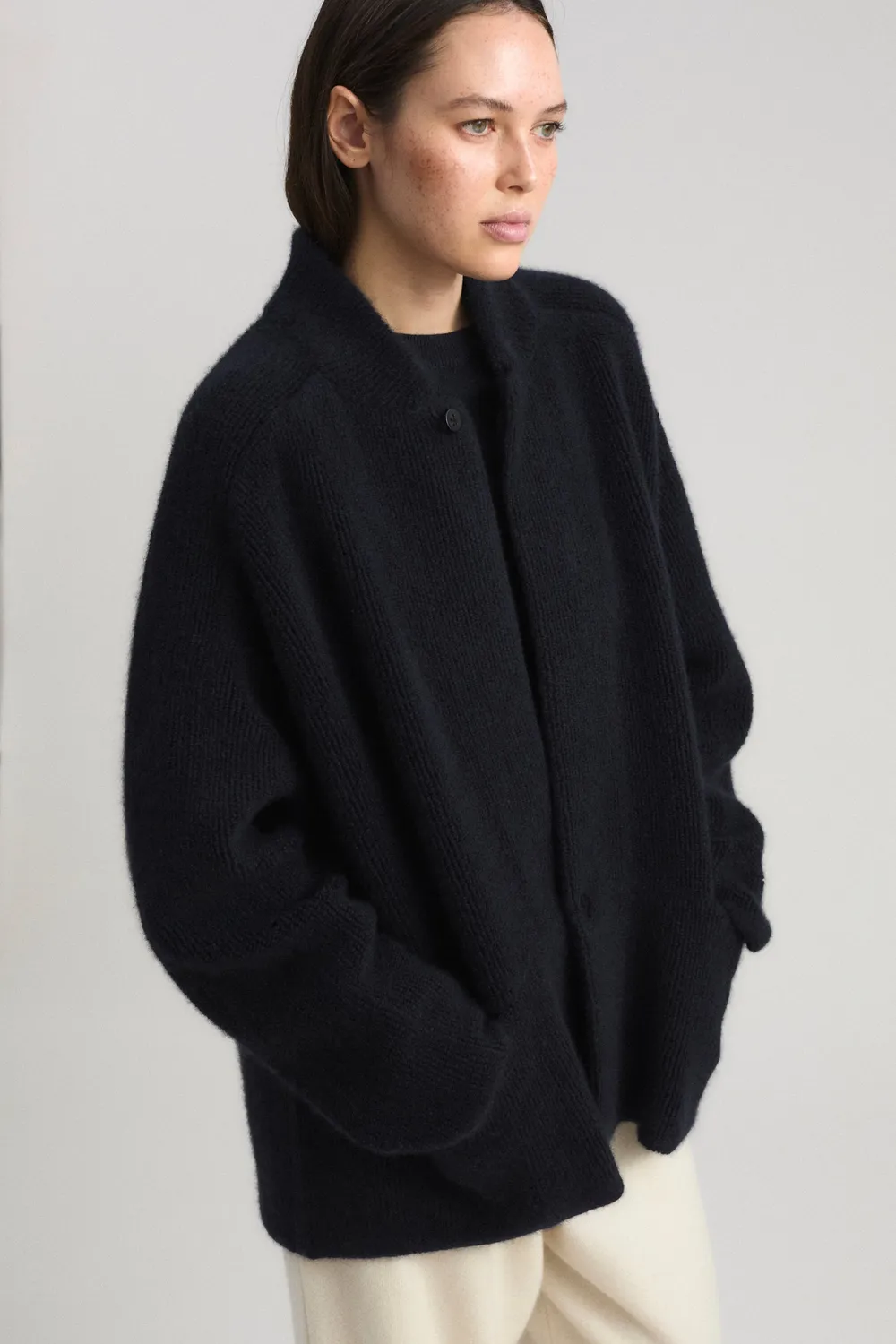 Oyuna Arun Jacke Ocean aus Kaschmir